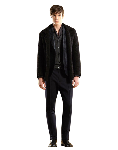 Gucci Men's Blue Floral Rose Window Jacquard Dandy Jacket In Blue