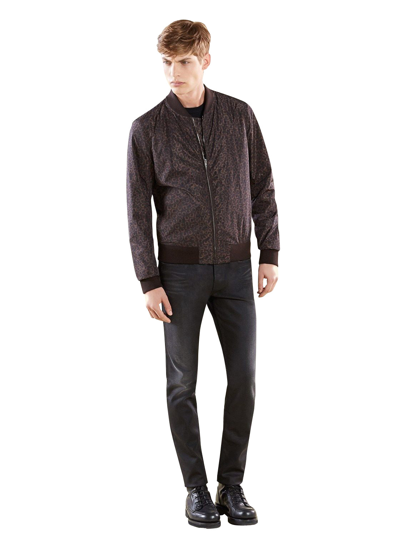 Shop Gucci Men's Bomber Brown Polyamide Leopard Print Jacket