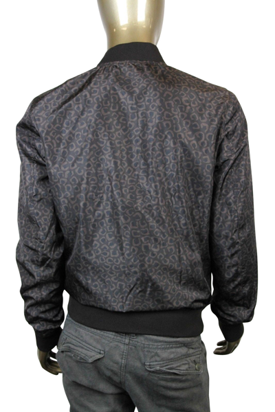 Gucci Men's Bomber Brown Polyamide Leopard Print Jacket In Brown
