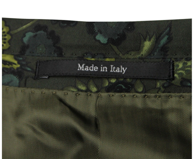 Gucci Mens Floral Blazer Green Cotton Two Button Jacket 342320 3661