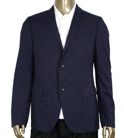 Shop Gucci Men's Formal 2 Buttons Blue Poly / Wool / Elastane Jacket