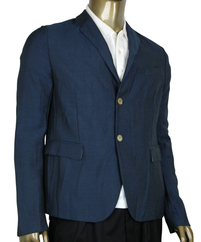 Shop Gucci Men's Formal Blue Saphire Wool / Mohair 2 Buttons Jacket
