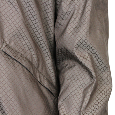 Shop Gucci Men's Diamante Brown Polyamide Polyester Hooded Blouse Jacket