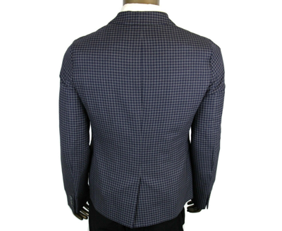 Shop Gucci Men's Formal Midnight Blue / Grey Wool 2 Button Jacket