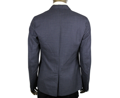 Shop Gucci Men's Formal Midnight Blue / Grey Wool Jacket 2 Buttons