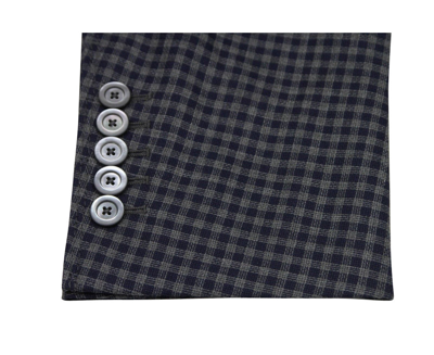 Gucci 's Formal Midnight Blue / Grey Wool Jacket 2 Buttons In Midnight Blue / Grey
