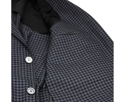 Gucci 's Formal Midnight Blue / Grey Wool Jacket 2 Buttons In Midnight Blue / Grey