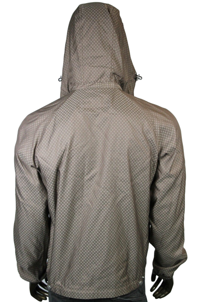 Gucci Mens Diamante Brown Polyamide Polyester Hooded Blouse Jacket 293026 2820 In Brown