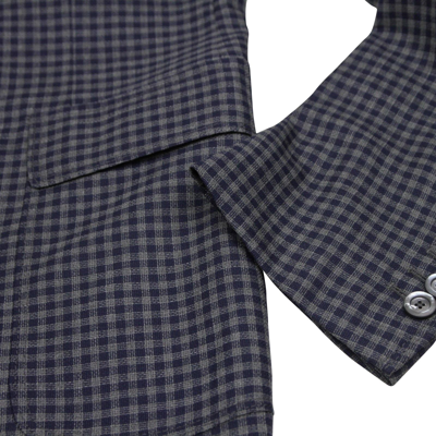 Gucci 's Formal Midnight Blue / Grey Wool Jacket 2 Buttons In Midnight Blue / Grey