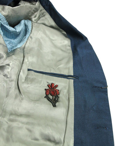 Gucci Men's Formal Blue Saphire Wool / Mohair 2 Buttons Jacket In Blue Saphire