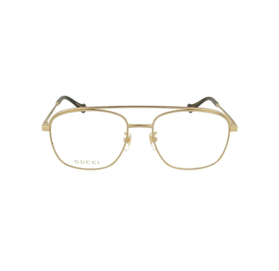 Shop Gucci Men's Gold Metal Glasses