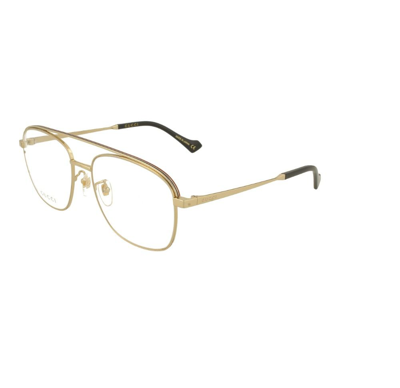 Shop Gucci Men's Gold Metal Glasses