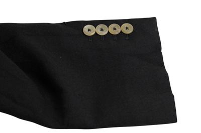 Gucci Men's Formal 2 Buttons 1 Vent Black Wool / Mohair Jacket In Black