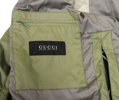 Gucci Mens Green Jacket With Padding 256634 In Green