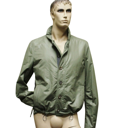 Shop Gucci Men's Green Jacket With Padding