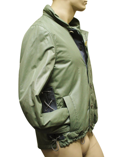 Shop Gucci Men's Green Jacket With Padding