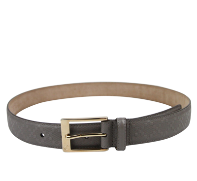 Gucci Men's Leather Diamante Square Buckle Belt In Orange Red