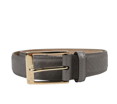 Gucci Men's Leather Diamante Square Buckle Belt In Orange Red
