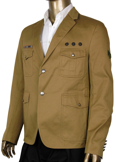 Shop Gucci Men's Light Brown Cotton Jacket (g 52 / Us 42)