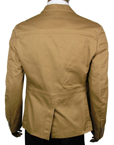 Gucci Men's Light Brown Cotton Jacket (g 52 / Us 42) In Light Brown