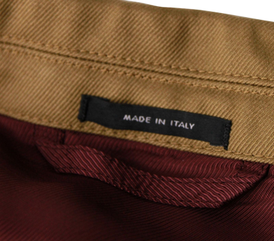 Gucci Men's Light Brown Cotton Jacket (g 52 / Us 42) In Light Brown