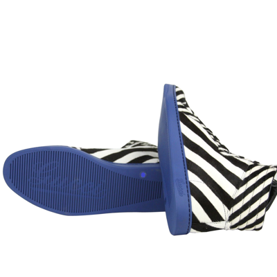 GUCCI GUCCI MEN'S MULTI-COLOR ZEBRA PRINT CALF HAIR HIGH TOP SNEAKER 