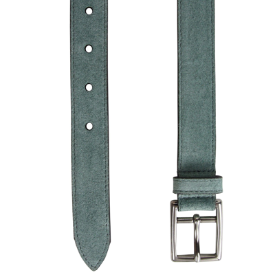 Shop Gucci Men's Silver Teal Fabric Leather Belt Buckle 368193 4718
