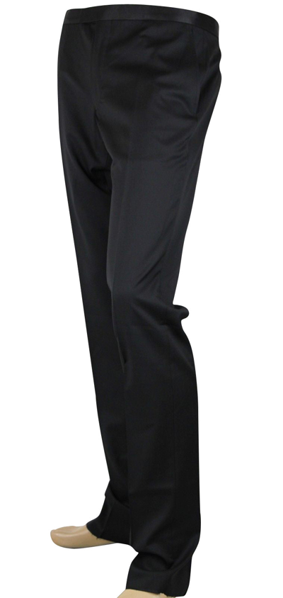 Shop Gucci Men's Skinny Black Wool 60 Evening Dress Pant