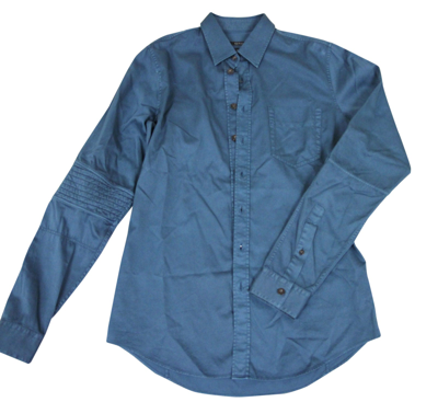 Gucci Men's Skinny Greenish Blue Cotton Dress Shirt In Greenish Blue