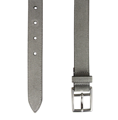 Shop Gucci Men's Silver Light Gray Fabric Leather Belt Buckle 368193 1417 In Light Grey