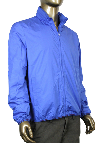 Gucci Men's Techno Polyester Windbreaker Jacket In Blue