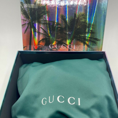 Gucci Ophidia Supreme Gg Canvas Floral Round Backpack With Red Trim In Red