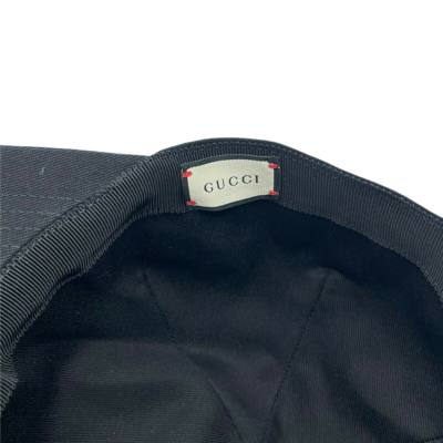 Shop Gucci Unisex Black Canvas Baseball Hat With "loved" Embroidery L