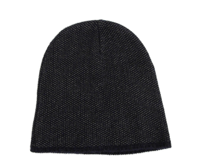 Gucci Unisex Dark Blue Wool Cashmere Cotton Beanie Hat With Logo 352350 4079 In Dark Blue