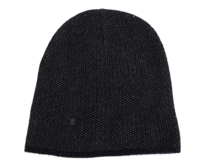 Shop Gucci Unisex Dark Blue Wool Cashmere Cotton Beanie Hat With Logo 352350 4079