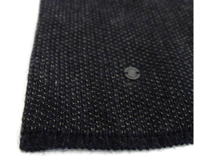 Gucci Unisex Dark Blue Wool Cashmere Cotton Beanie Hat With Logo 352350 4079 In Dark Blue