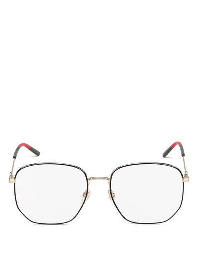 Shop Gucci Women's Black Metal Glasses