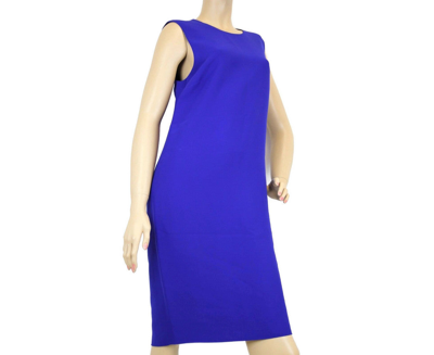 Shop Gucci Women's Blue Silk Sleeveless Dress