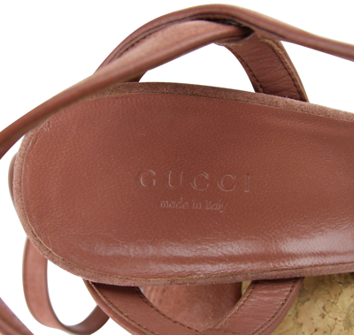 Shop Gucci Women's Brick Red Danielle Suede Platform Sandal