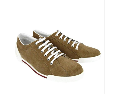 Gucci Women's Brown Leather / Suede Trainer With Script Logo Sneaker 281017 Cbb00 2309 In Brown
