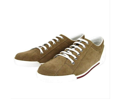 Gucci Women's Brown Leather / Suede Trainer With Script Logo Sneaker 281017 Cbb00 2309 In Brown