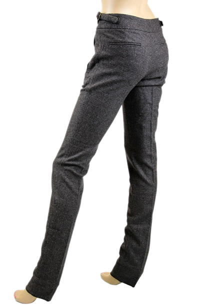 Gucci Womens Brown Wool Elastane With Buckle Belt Strap Dress Pant 186422 In Brown