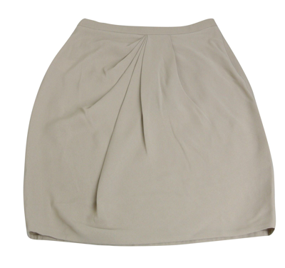 Shop Gucci Women's Drape Front Beige Silk Skirt