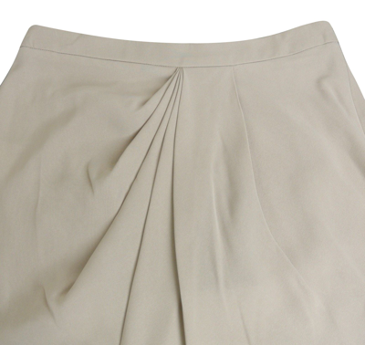 Shop Gucci Women's Drape Front Beige Silk Skirt