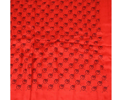 Gucci Women's Ghost Red Modal / Silk Gg Skull Print Large Square Scarf In Red