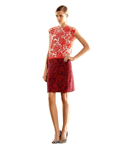 Shop Gucci Women's Multicolor Floral Silk T Shirt Runway Dress
