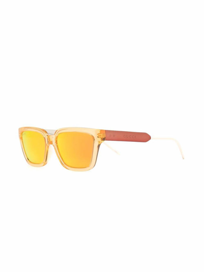 Shop Gucci Women's Orange Acetate Sunglasses