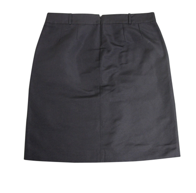 Shop Gucci Women's Pencil Black Polyester Cotton Skirt With Horsebit Detail (42)