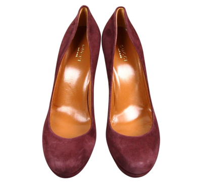 Shop Gucci Women's Purple Suede Platform Pump Shoes 269703 C2000 6029
