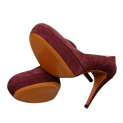 Shop Gucci Women's Purple Suede Platform Pump Shoes 269703 C2000 6029